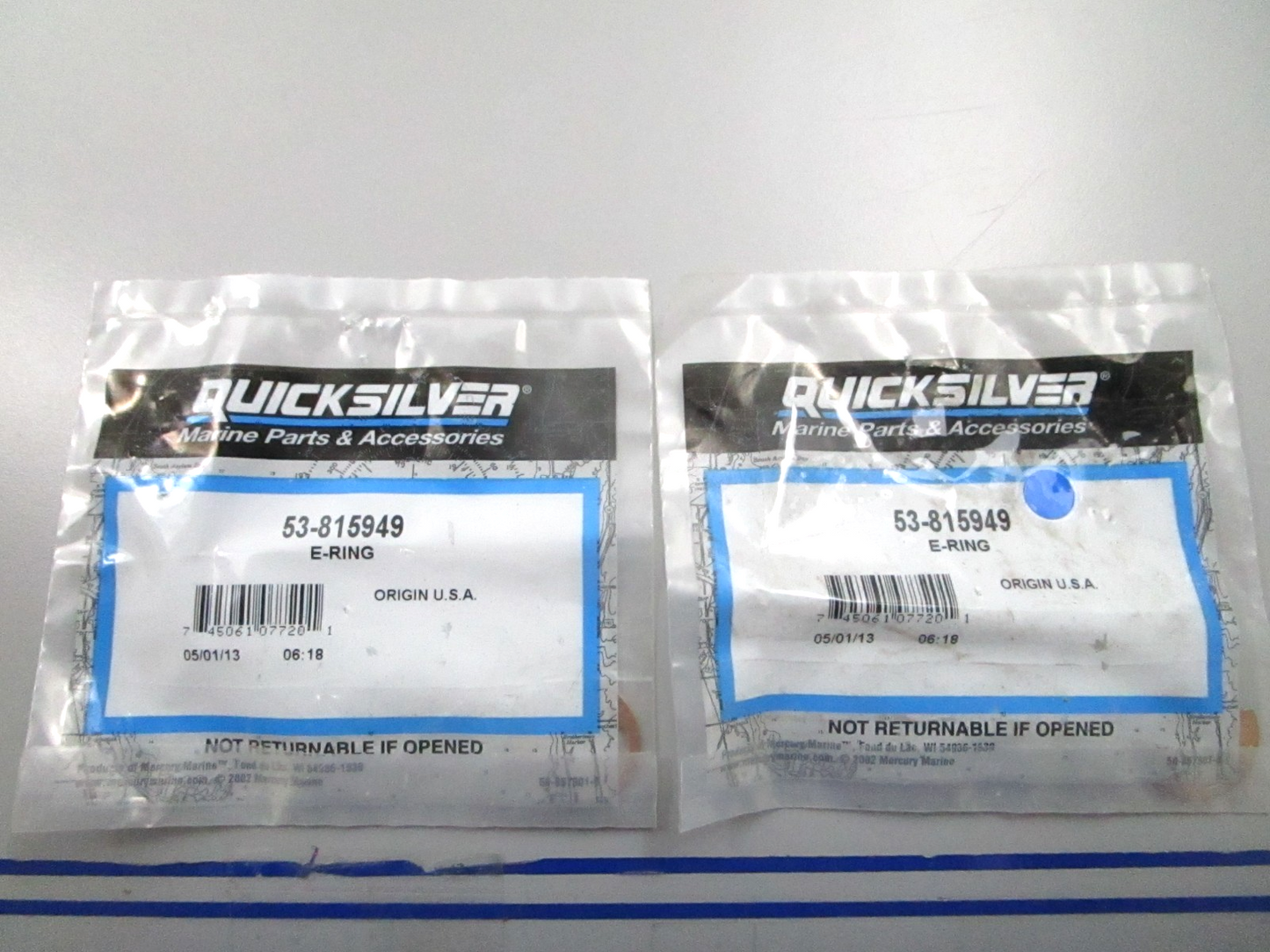 *NEW OEM* (LOT OF 2) 0810 Mercury Quicksilver E-Ring 53-815949