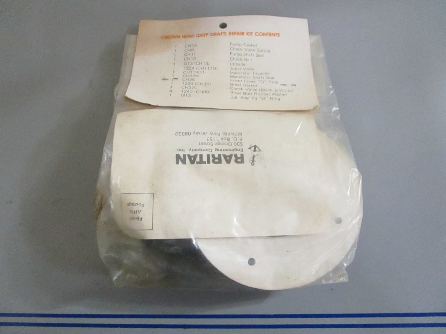 *NEW* 0820 Raritan Crown Head Deep Draft Repair Kit