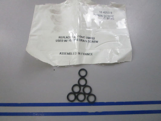 NEW (LOT OF 7) 18-4253-9 Replaces: OMC 336982 Sierra Drain Screw O-Ring 0810
