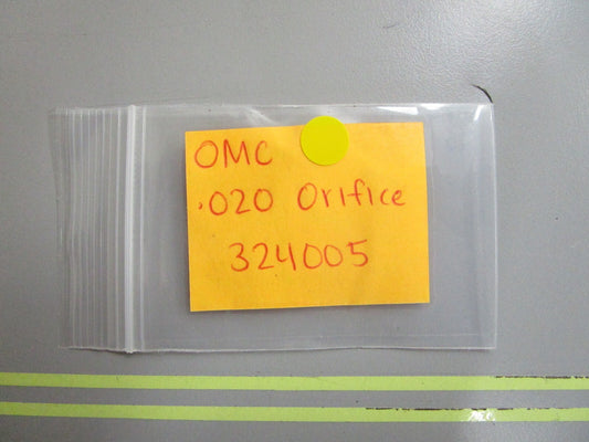 *NEW OEM* 0810 OMC Johnson Evinrude .020 Orifice 324005 0324005