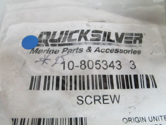 *NEW OEM* 0810 Mercury Quicksilver Screw 10-805343 3