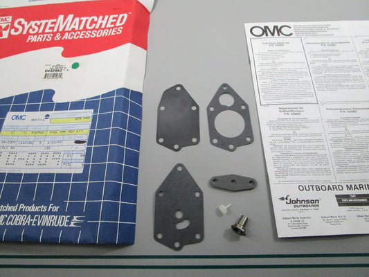 NEW OEM 432962 0432962 OMC Johnson Evinrude Fuel Pump Repair Kit 0810