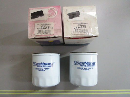 *NEW OEM* (LOT OF 2) 0820 OMC Johnson Evinrude Oil Filter 434839 0434839