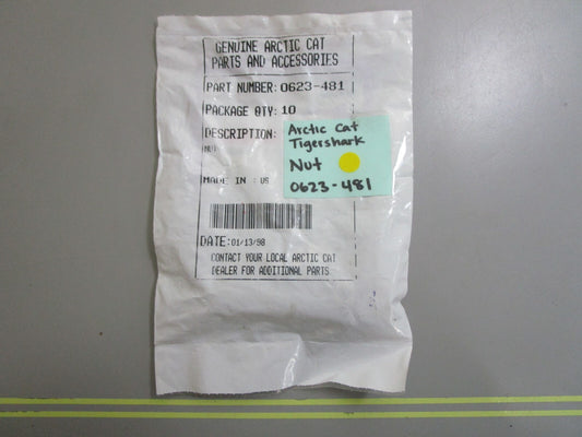 *NEW OEM* (LOT OF 10) 0770 Arctic Cat Tigershark Nut 0623-481