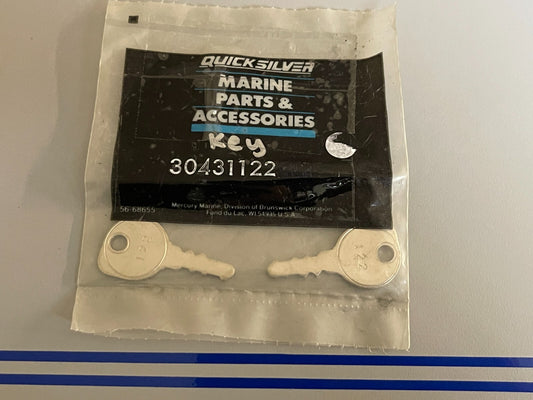 *NEW OEM* (LOT OF 2) 0810 Mercury Quicksilver 122 Key 30431122