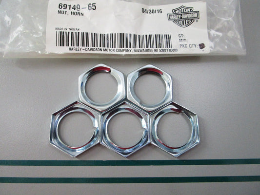 NEW OEM (LOT OF 5) 69149-65 Harley Davidson Horn Nut 0810