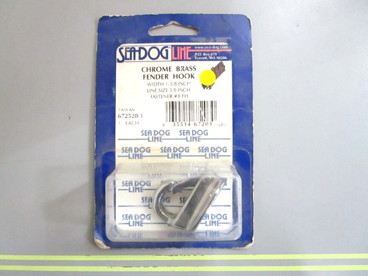 *NEW* 0750 Sea Dog CHROME BRASS FENDER HOOK 672520-1