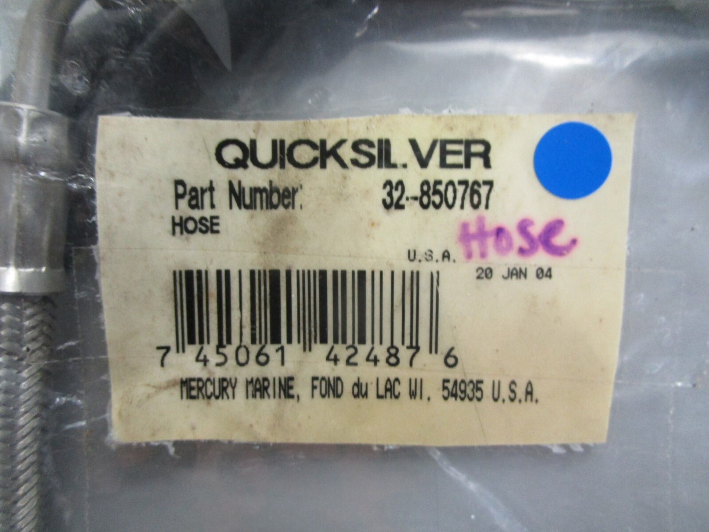 *NEW OEM* 0820 Mercury Quicksilver Hose 32-850767