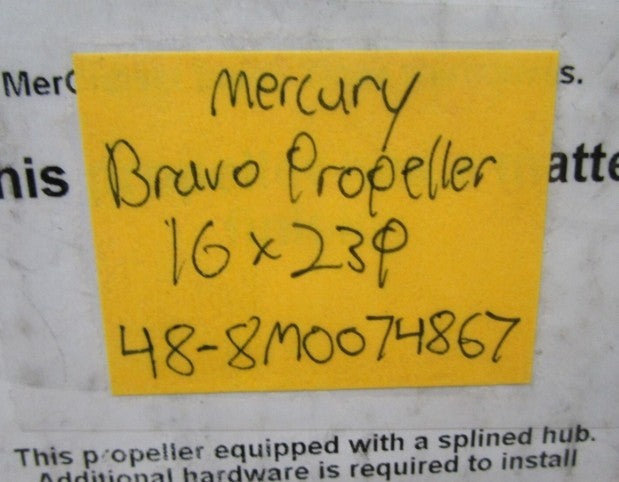 *NEW OEM* 0720 Mercury Bravo Three LH 4 Blade Front 16 X 23 Propeller 8M0074867