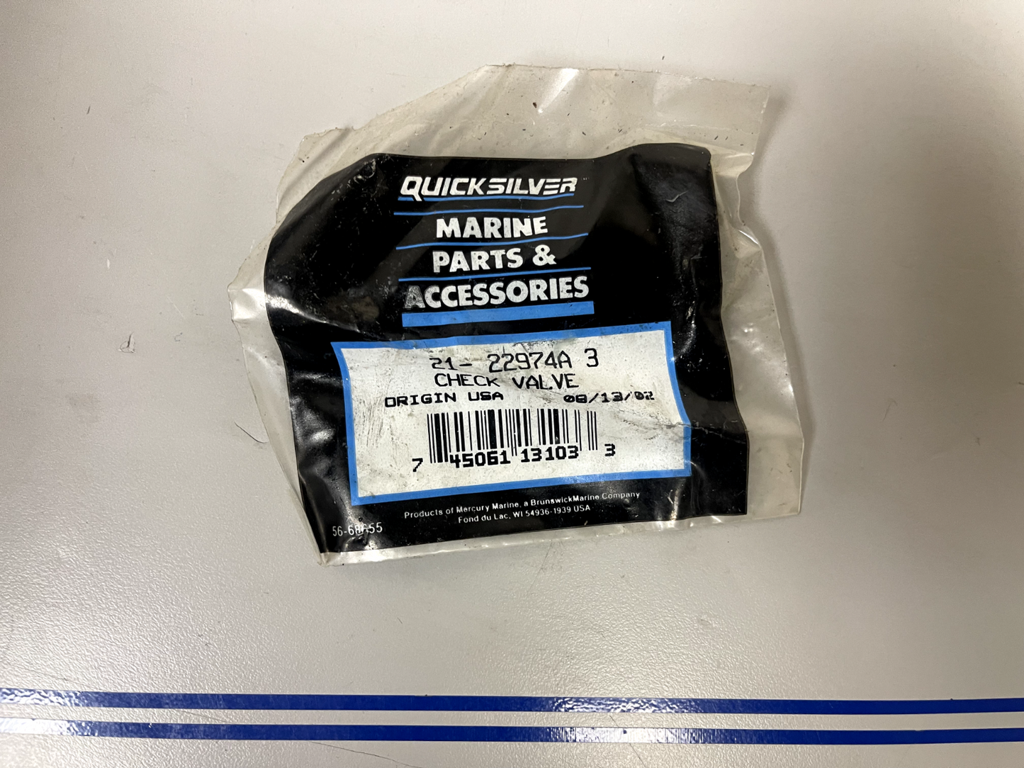 *NEW OEM* 0670 Mercury Quicksilver Check Valve 21-22974A3 21 22974A3