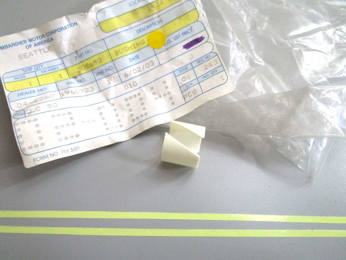 *NEW OEM* 0750 OMC Johnson Evinrude BUSHING 308693 0308693