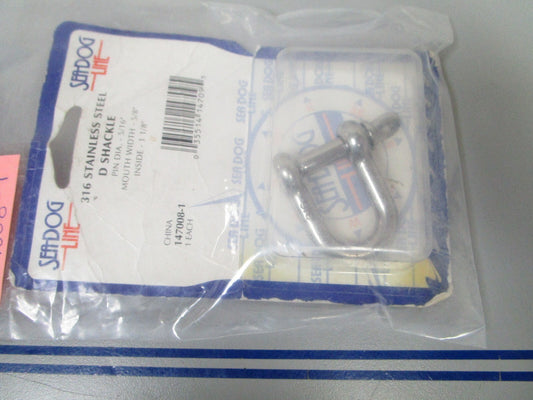 *NEW* 0810 Sea-Dog 316 Stainless Steel D Shackle 147008-1
