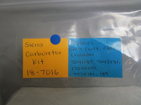 *NEW* 0810 Sierra Carburetor Kit 18-7016 Rep: 7041187 7042181 17005055 7025181