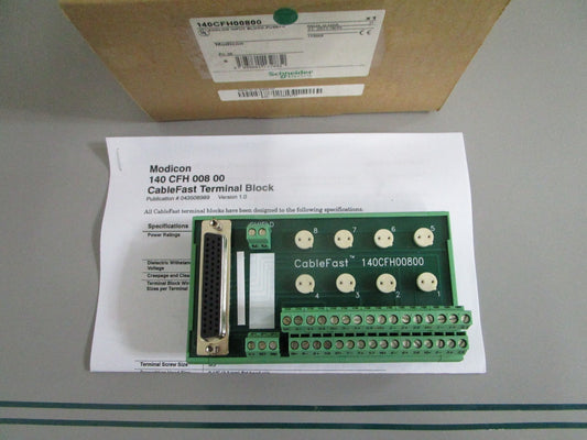 Schneider 140CFH00800 Modicon Quantum Analog Input Block Fused NEW OEM 0820