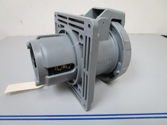 *NEW* 0720 Hubbell 125/250 VAC 100amp 4 Pin Inlet Receptacle M4100B12R