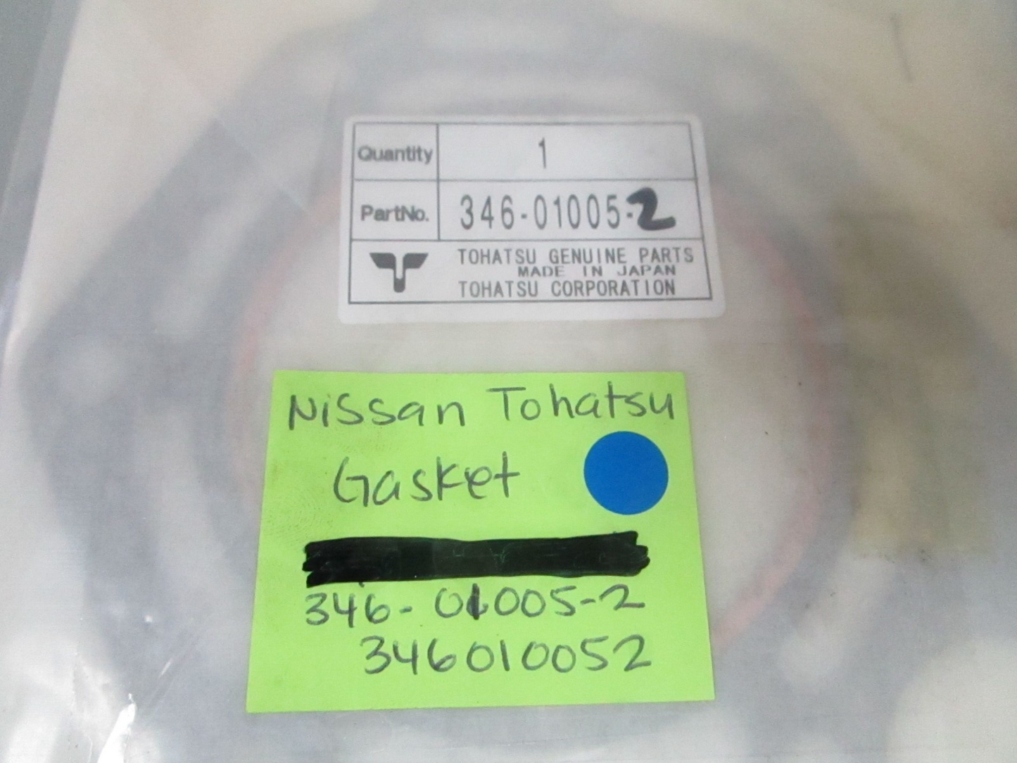 *NEW OEM* 0770 Tohatsu Nissan Gasket 346-01005-2 346010052