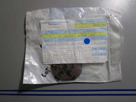 *NEW OEM* (LOT OF 5) 0770 OMC Johnson Evinrude Gasket 338879 0338879