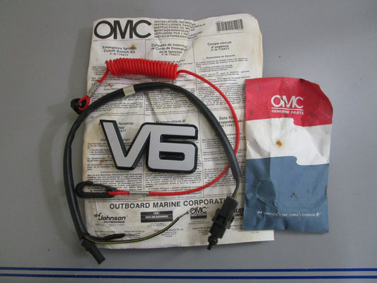 *NEW OEM* 0820 OMC Johnson Evinrude Emergency Ignition Cutoff Switch Kit 174477