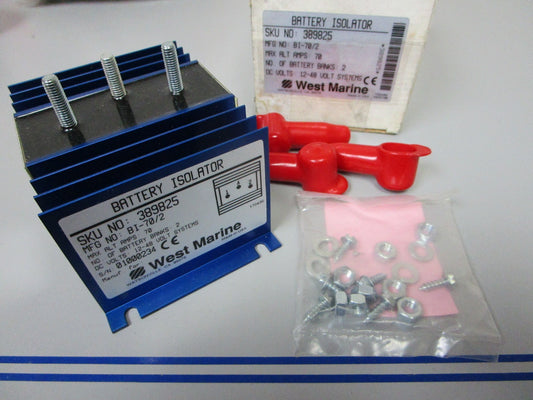 NEW 389825 BI-70/2 West Marine 12V- 48V 70 AMP Battery Isolator 0720