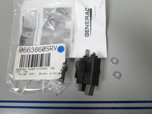 NEW OEM 0663860SRV Generac Brush Holder & Instructions 0720
