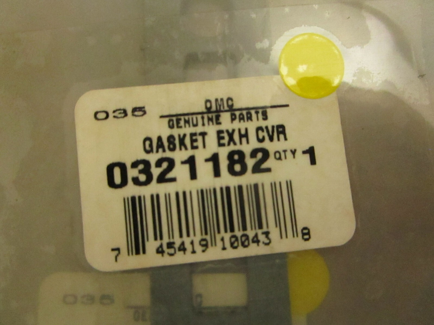 *NEW OEM* 0810 Mercury Quicksilver Gasket Exhaust Cover 321182