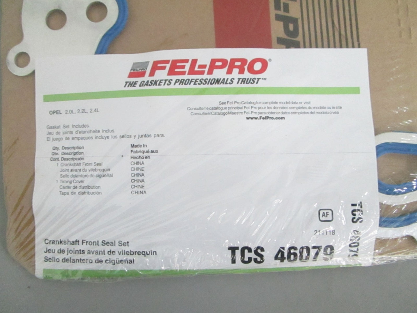 *NEW* 0820 Fel-Pro Timing Cover Gasket TCS46079