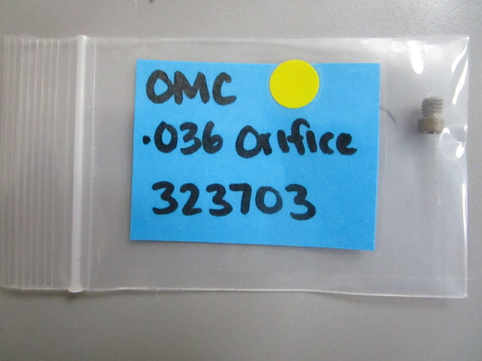 *NEW OEM* 0810 OMC Johnson Evinrude .036 Orifice 323703 0323703