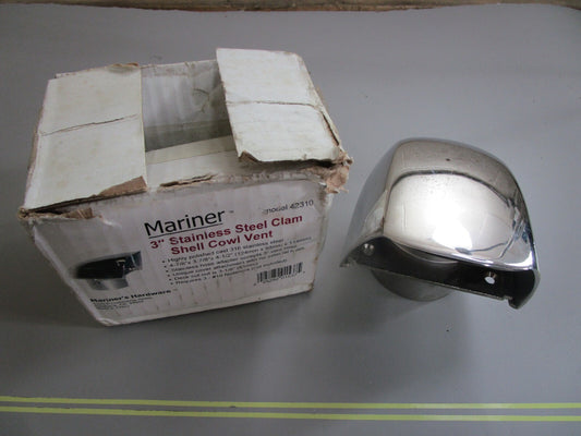 *NEW* 0820 Mariner's Hardware 3" Stainless Steel Cowl Vent 42310