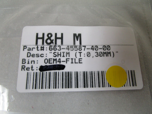 *NEW OEM* 0810 Yamaha (T:0.30MM) Shim 663-45587-40-00