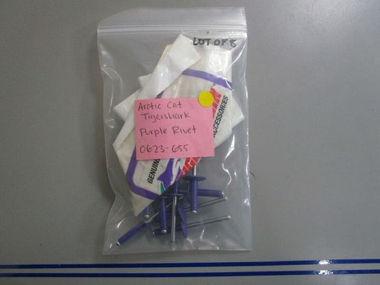 *NEW OEM* (LOT OF 8) 0770 Arctic Cat Tigershark Purple Rivet 0623-655
