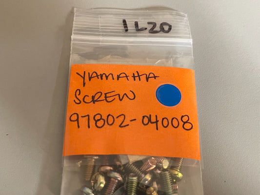 *NEW OEM* (LOT OF 20) 0810 Yamaha Screw 97802-04008