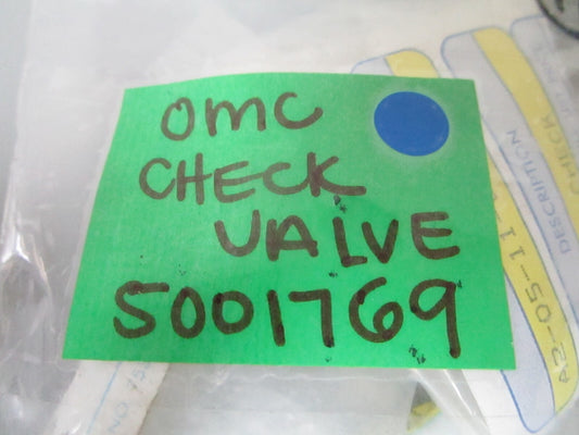 *NEW OEM* 0810 OMC Johnson Evinrude Check Valve 5001769