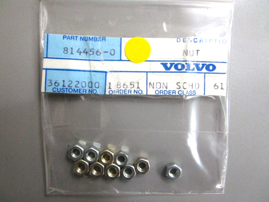 *NEW OEM* (LOT OF 10) 0750 Volvo Penta NUT 814456-0