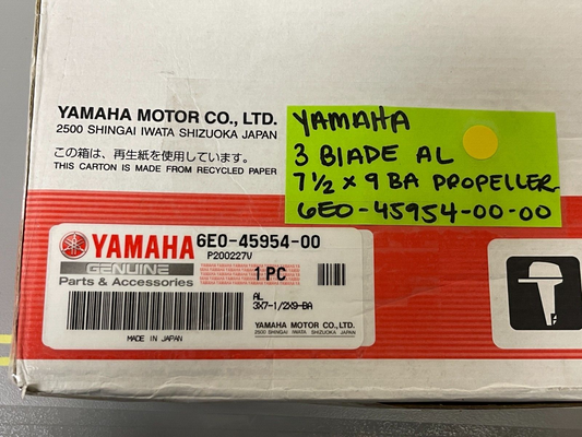 *NEW OEM* 0720 Yamaha 3 Blade Aluminum 7½ x 9 BA Propeller 6E0-45954-00-00