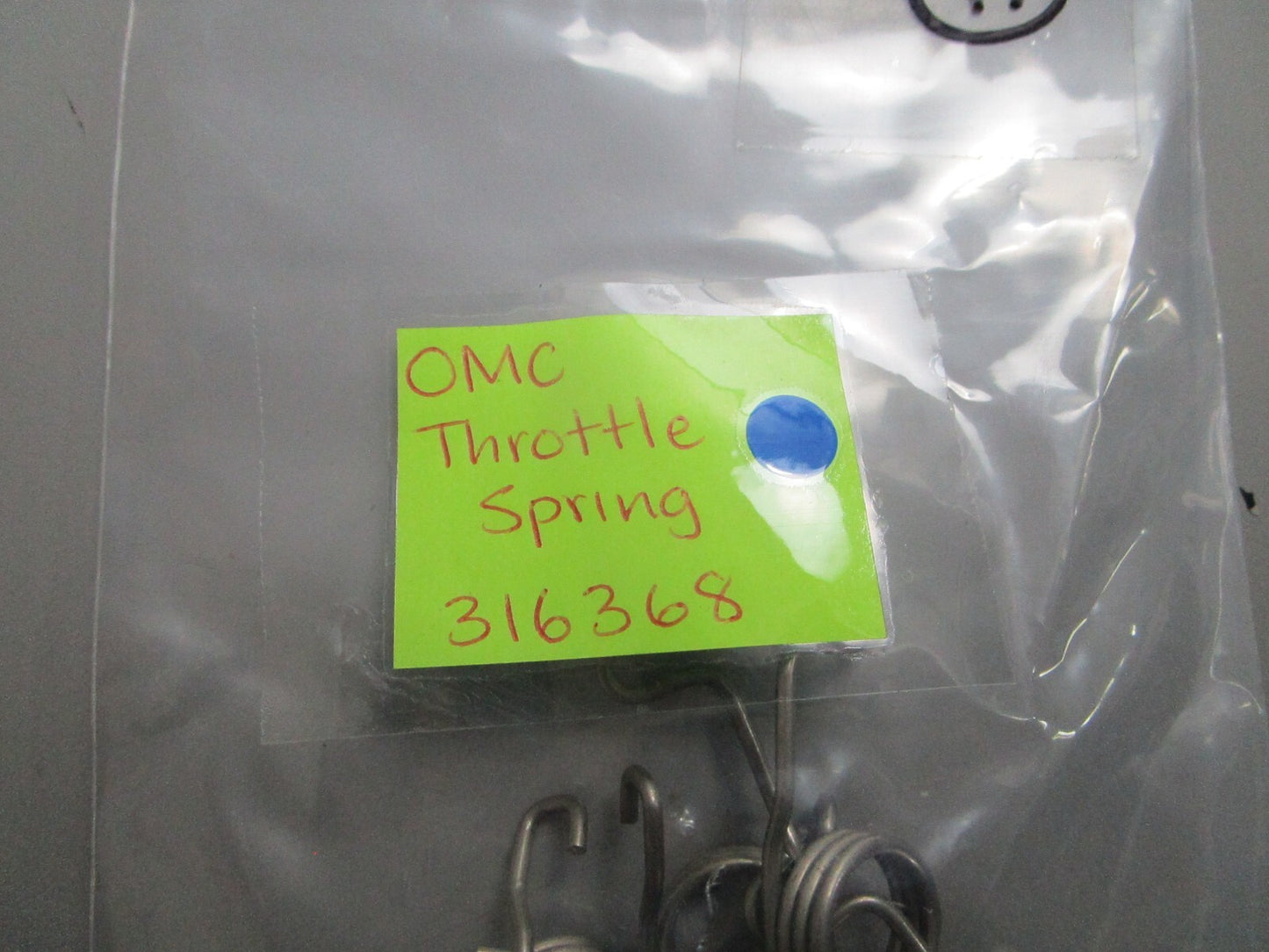*NEW OEM* 0720 OMC Johnson Evinrude Throttle Spring 316368 0316368