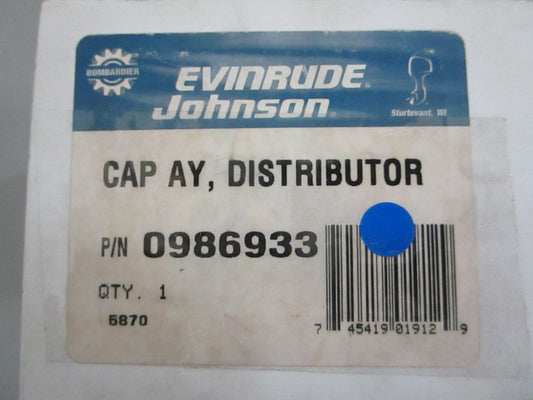 NEW OEM 986933 0986933 OMC Johnson Evinrude Distributor Cap Assy 0820
