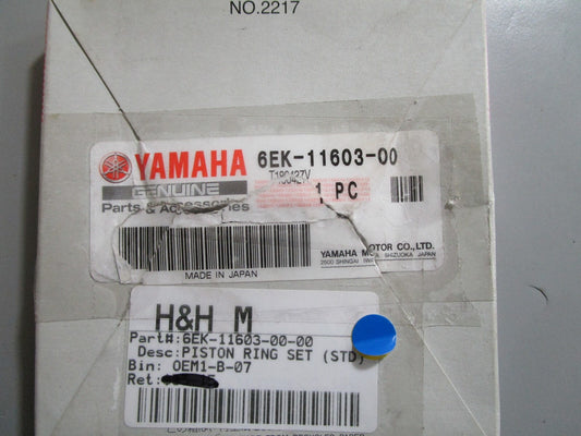 *NEW OEM* 0810 Yamaha Piston Ring Set 6EK-11603-00-00