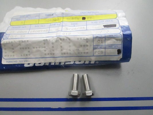 NEW OEM (LOT OF 2) OMC Johnson Evinrude 304024 0304024 Screw 0810