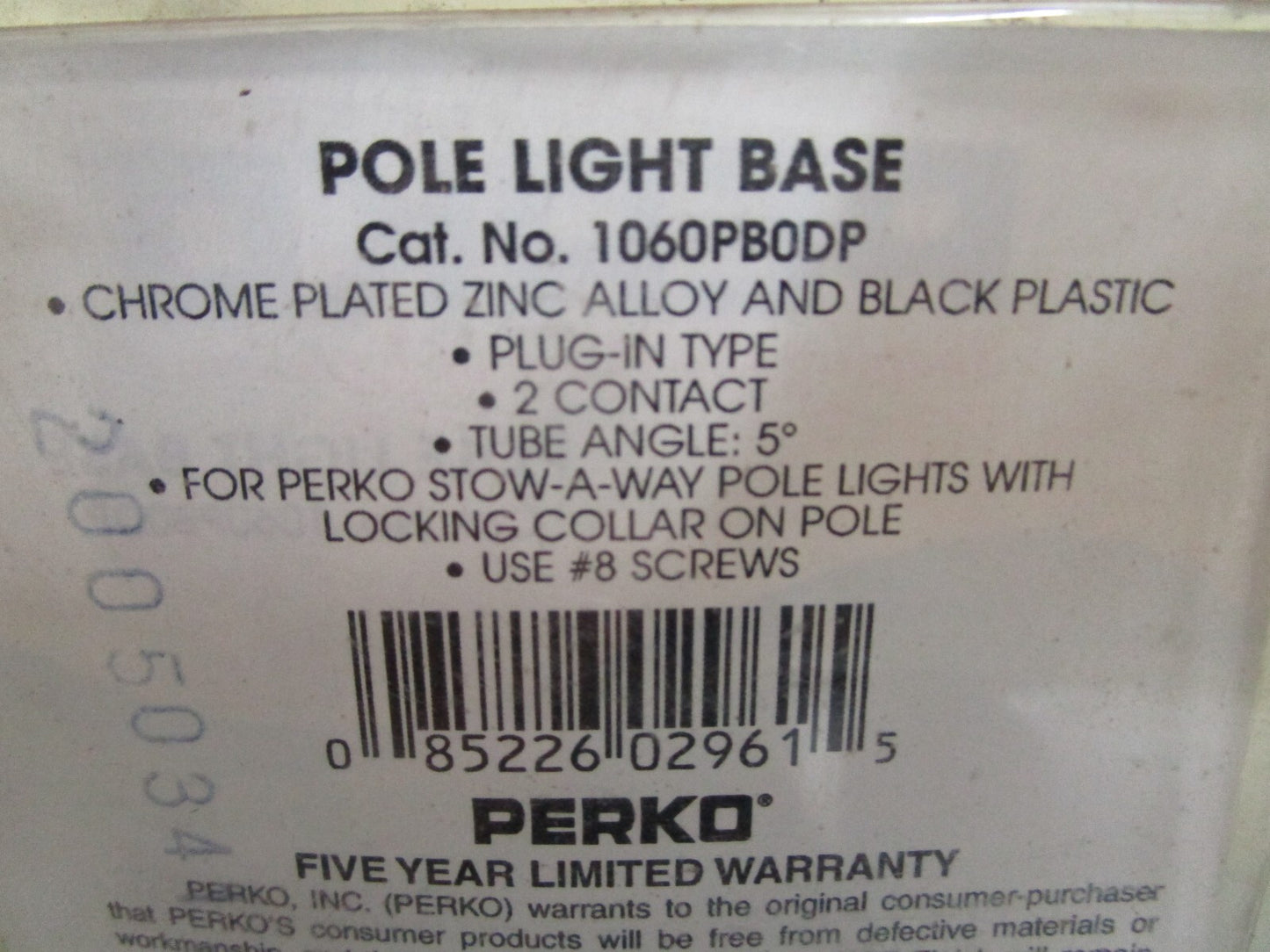 *NEW* 0820 Perko Pole Light Base 1060PB0DP