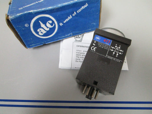 NEW OEM 417B-J01289-00 ATC 417 Series Time Delay Relay Timer 0720