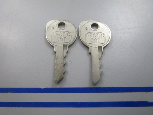 NEW OEM (LOT OF 2) 0109-355 Arctic Cat Ignition Key D 0810