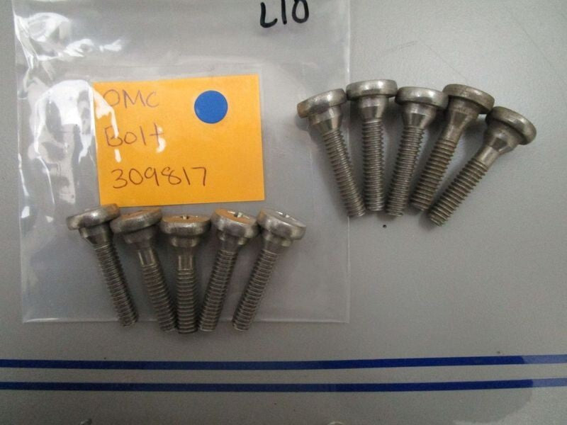 *NEW OEM* (LOT OF 10) 0770 OMC Johnson Evinrude Bolt 309817 0309817