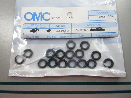 NEW OEM (LOT OF 16) 333572 0333572 OMC Johnson Evinrude O-Ring 0810