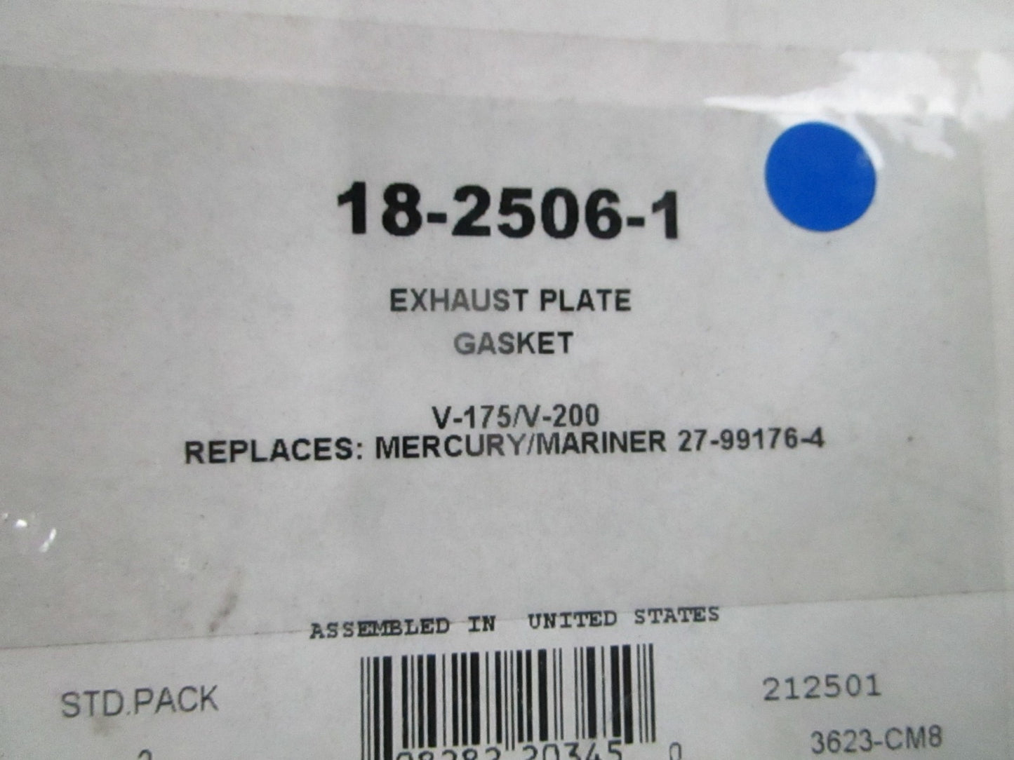 *NEW* 0810 Sierra Exhaust Plate Gasket 18-2506-1 Replaces: Mercury 27-99176-4