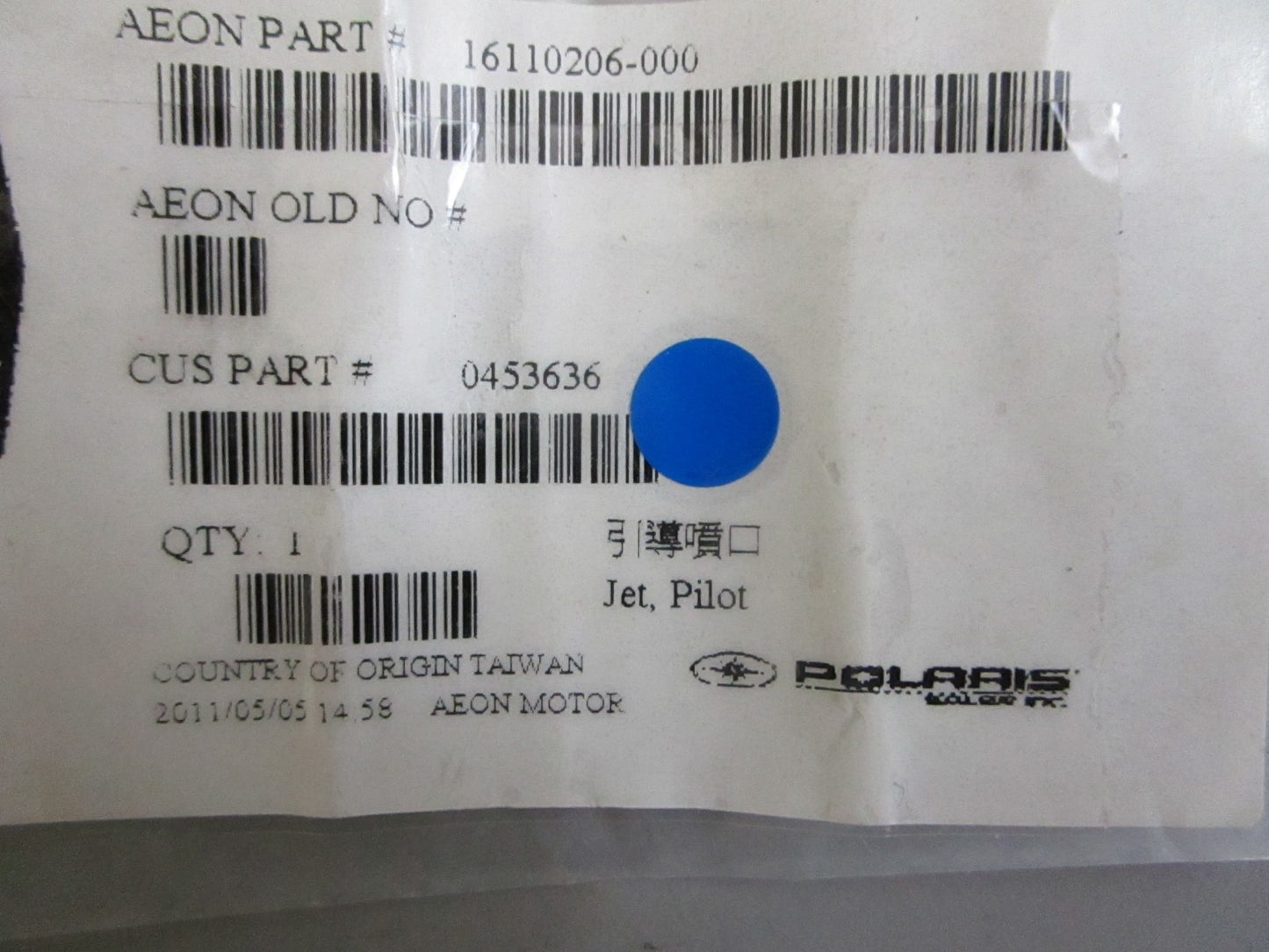 *NEW OEM* 0820 Polaris Pilot Jet 0453636
