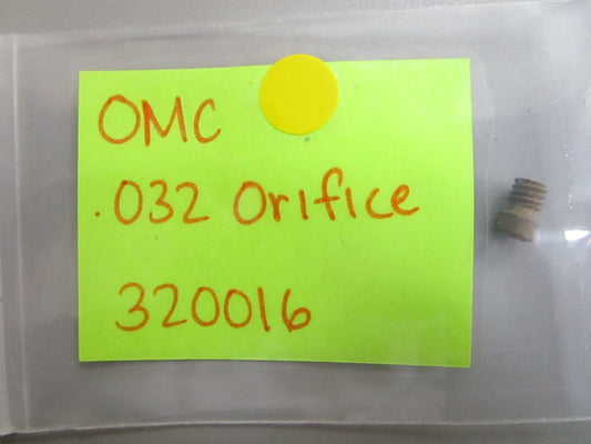 *NEW OEM* 0810 OMC Johnson Evinrude .032 Orifice 320016 0320016