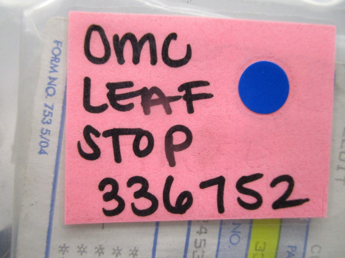 *NEW OEM* (LOT OF 2) 0720 OMC Johnson Evinrude Leaf Stop 336752 0336752