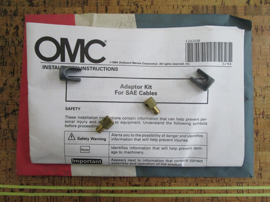 *NEW OEM* 0810 OMC Johnson Evinrude SAE Adapter Kit 174925 0174925