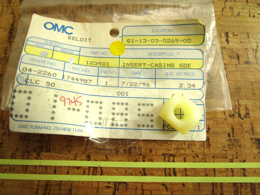 *NEW OEM* (LOT OF 2) 0750 OMC Johnson Evinrude INSERT-CASING GDE 123401 0123401