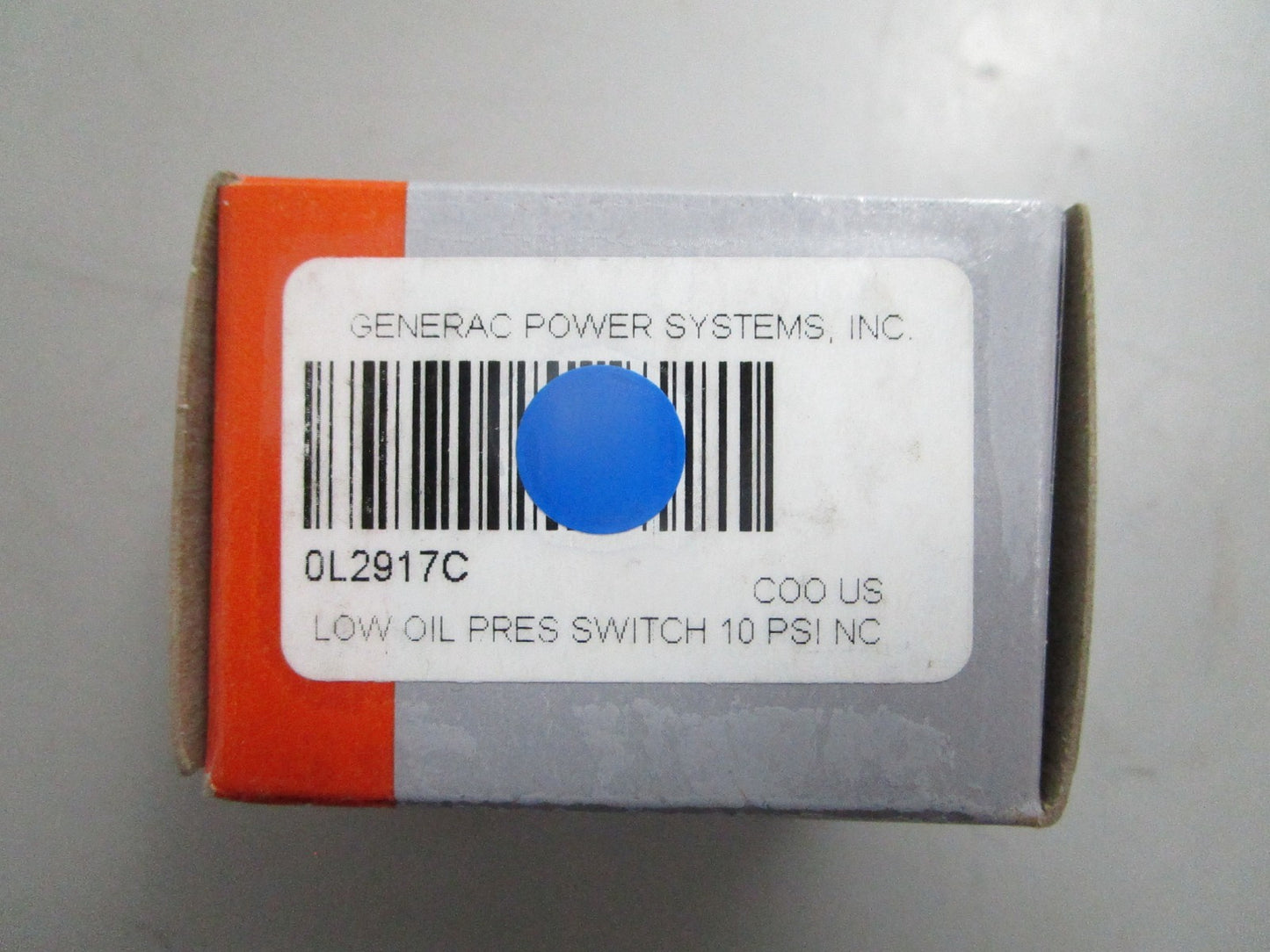 *NEW OEM* 0820 Generac 10PSI Low Oil Pressure Switch 0L2917C